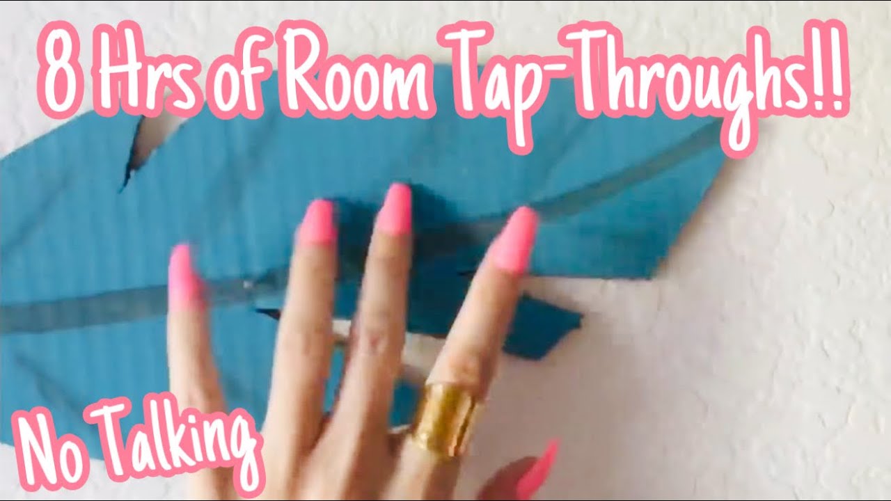 ASMR * 8 Hrs of Room Tap-Throughs! * 27 Rooms 🤩 * Fast Tap/Scratching * No Talking * ASMRVilla