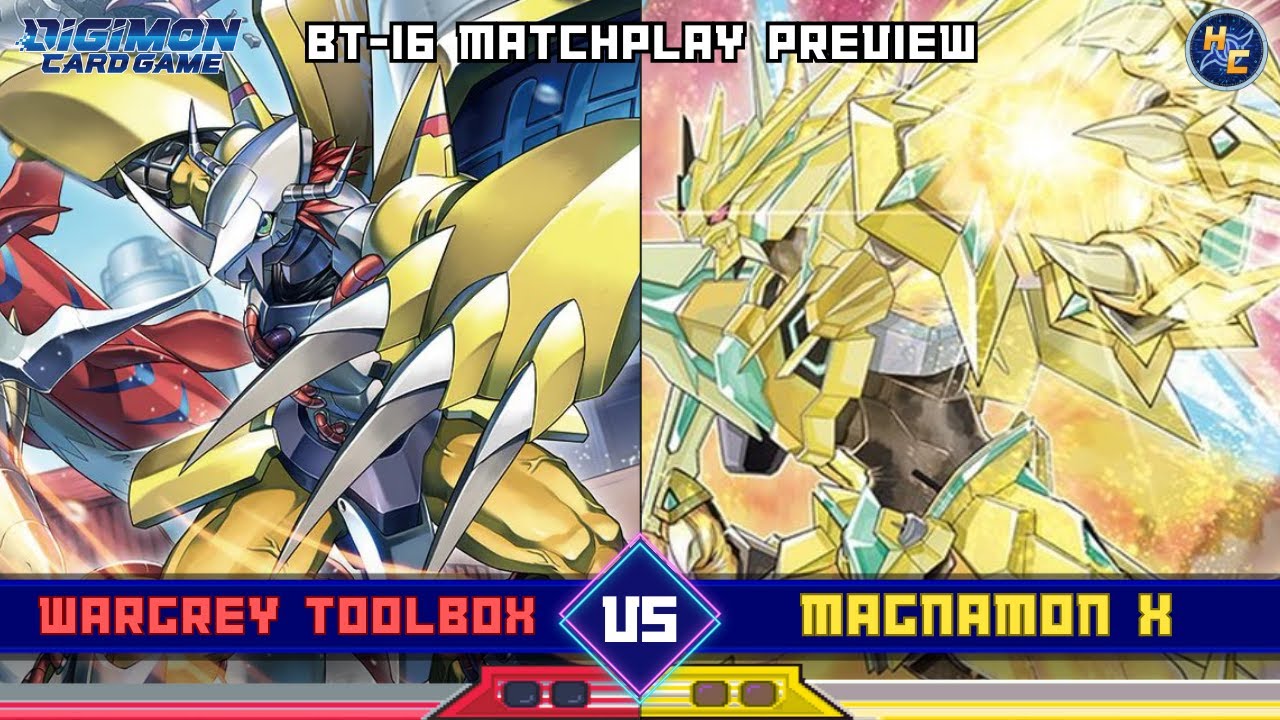 WarGreymon Toolbox vs Magnamon X -- BT-16 Matchplay Preview!