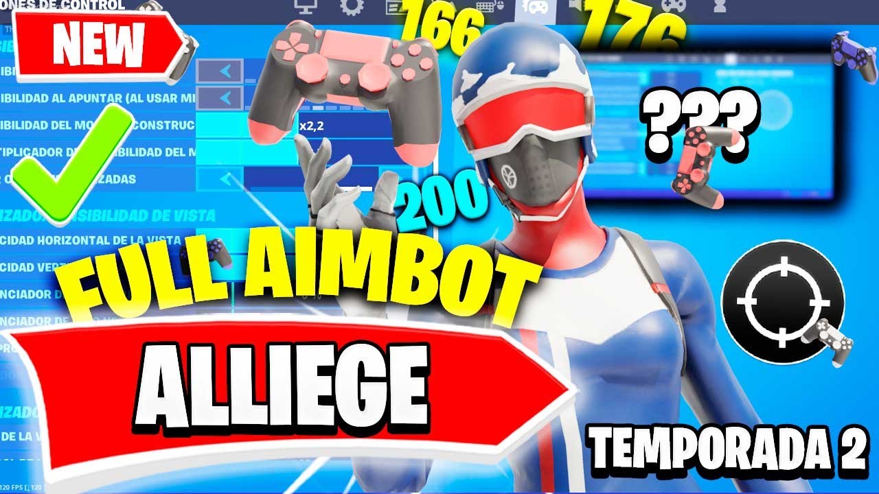 🎮 LA SENSIBILIDAD de ALLIEGE | NO FALLAR BALAS CONSOLA FORTNITE CAPITULO 3 Aimbot PS4/XBOX/SWITCH/PC
