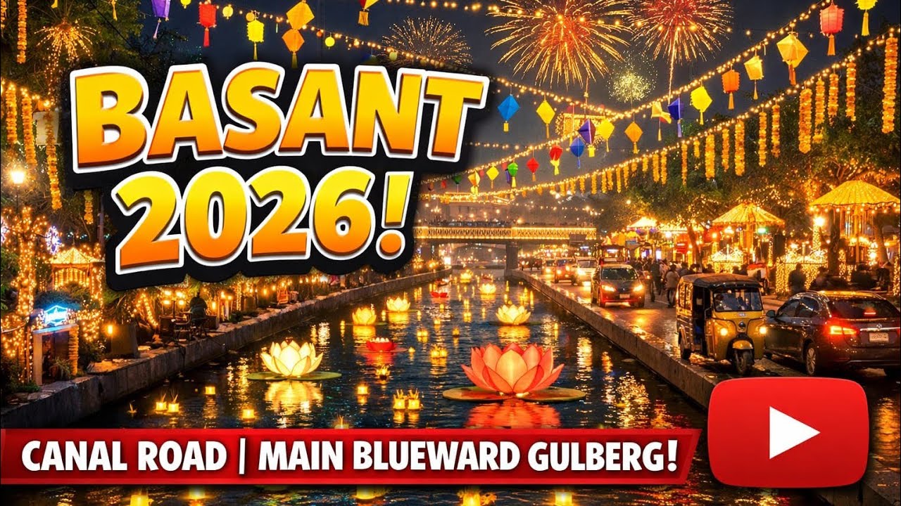 Basant Decoration Lahore 2026 Ride View #basant #mallroad #libertychowk 