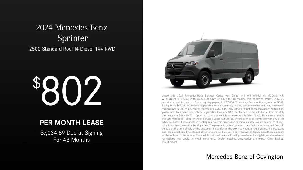 Mercedes-Benz Sprinter 09/06/2024 4279182