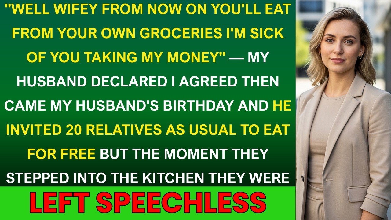 My Husband Told Me to Eat From My Own Groceries — But On His Birthday, He Surprised Me