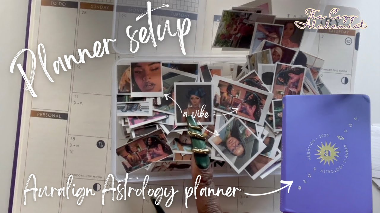 Set up my planner with me | Auralign Astrology Planner #plannerlayout