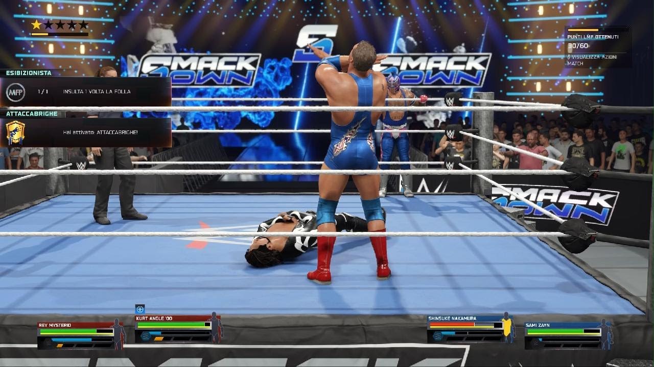 Kurt Angle & Rey Mysterio vs Shinzuke Nakamura & Zami Zayn