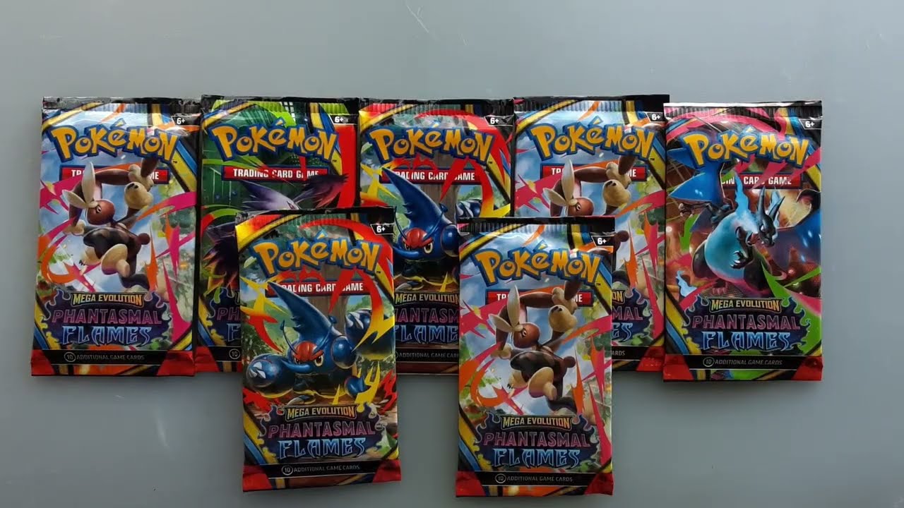 PULLED MEGA CHARIZARD X ex PLUS 2 IR & ULTRA CARDS OUT OF 7  PHANTASMAL FLAMES IINDIVIDUAL PACKS!🍀🔥