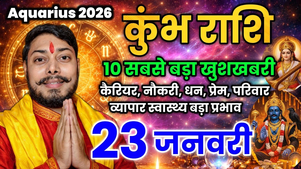 कुम्भ राशिफल 23 January 2026 ये 7 ग्रह करेगा मालामाल 10 बड़ा खुशखबरी #kumbharashi #aquarius
