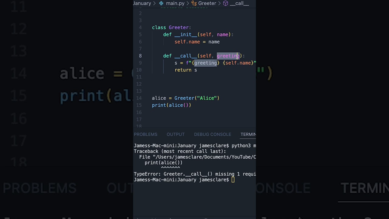 Python 3 | Make your Custom Classes Callable! #python3 #coding #programming #programminglanguage