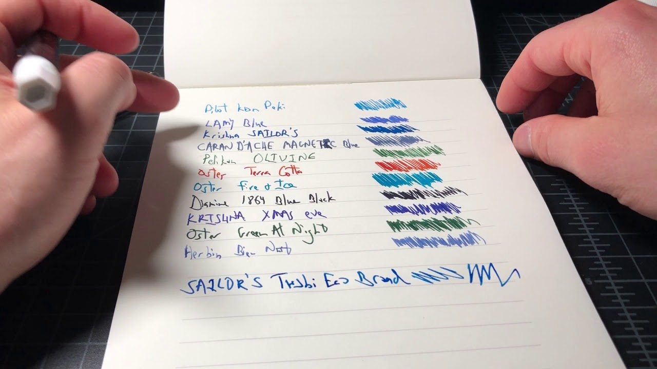 Best Fountain Pen Ink Round 2: Robert Oster vs Diamine vs Krishna