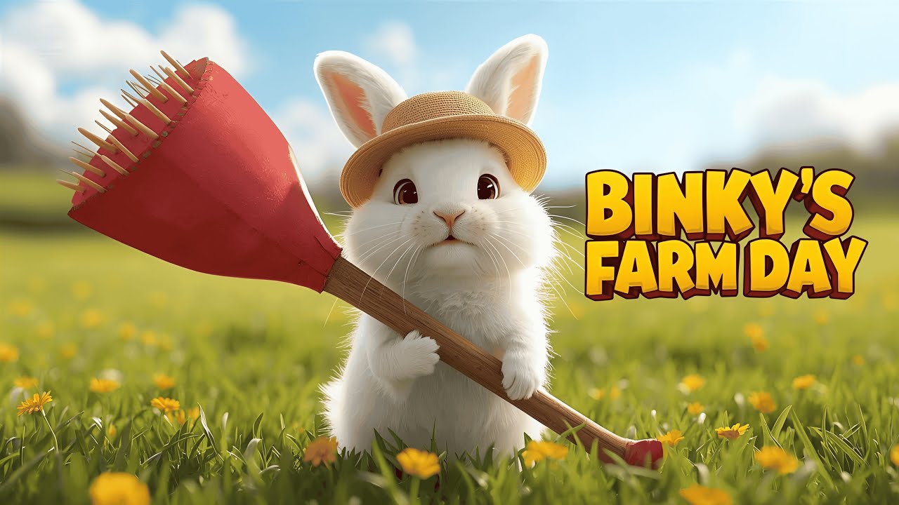 BINKY the Bunny’s Morning Routine 🐰✨ | Cute Farm Bunny Working Hard | Relaxing ASMR Farm Sounds