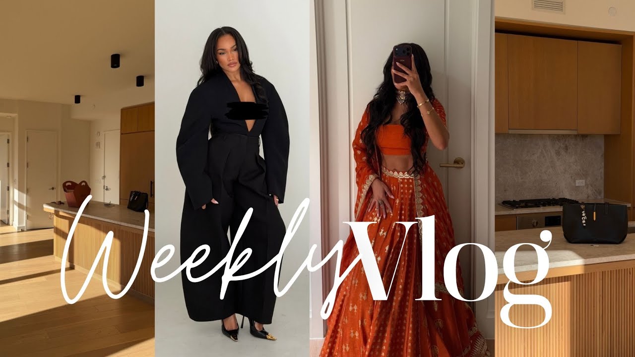 weekly vlog | new nyc apartment + tour +photoshoot +diwali +home shopping & more | allyiahsface vlog