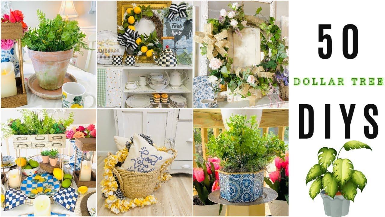 🌿50 DIY DOLLAR TREE SPRING/SUMMER LEMON DECOR CRAFTS 🌿