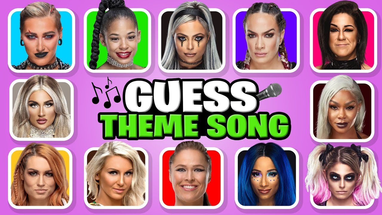 Guess WWE Women Superstars' Theme Songs 🎵✅🔊 Liv Morgan, Bianca Belair, Rhea Ripley, Naomi, Bayley