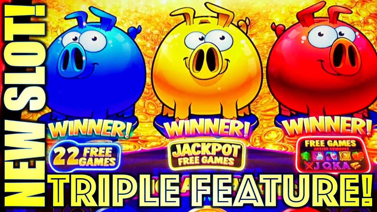 TRIPLE PIGGY FEATURE AWARDED!! WOW!! NEW RICH LITTLE PIGGIES (MEAL TICKET) Slot Machine (SG)