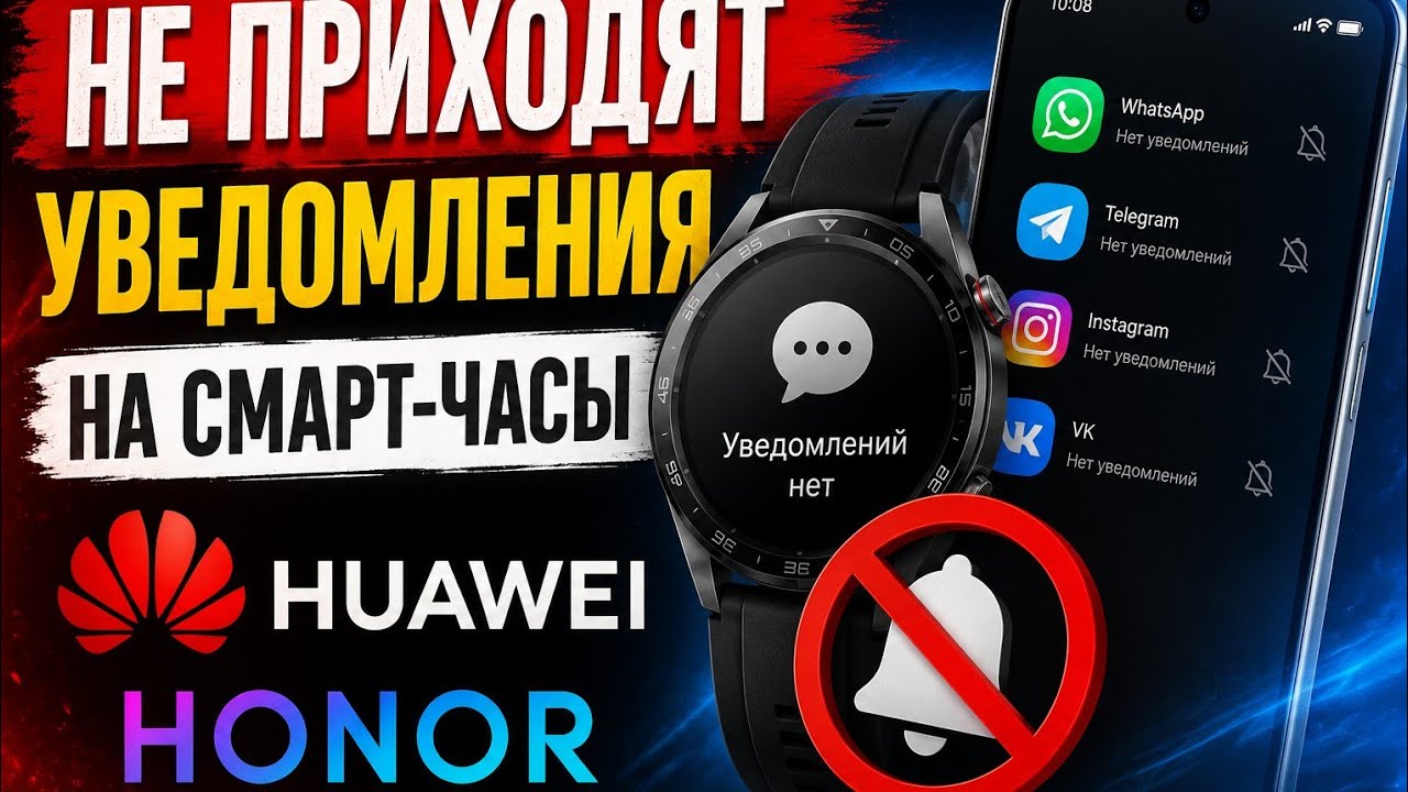 Не Приходят Уведомления на Смарт Часы Huawei и Honor - Как Включить с Телефона Андроид?