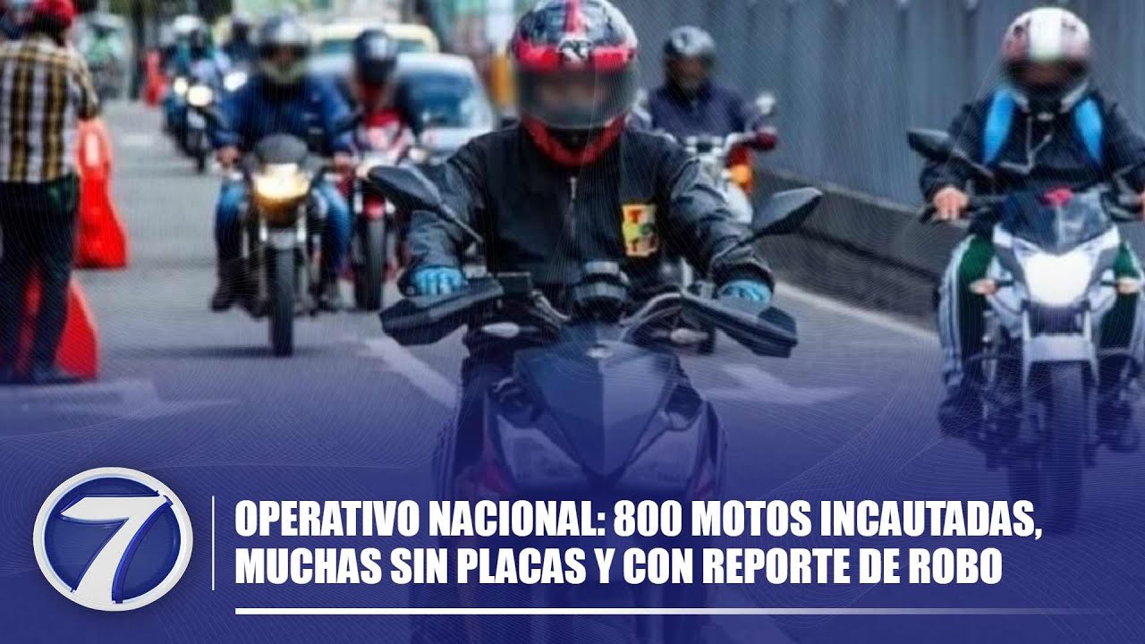 Operativo nacional: 800 motos incautadas, muchas sin placas y con reporte de robo
