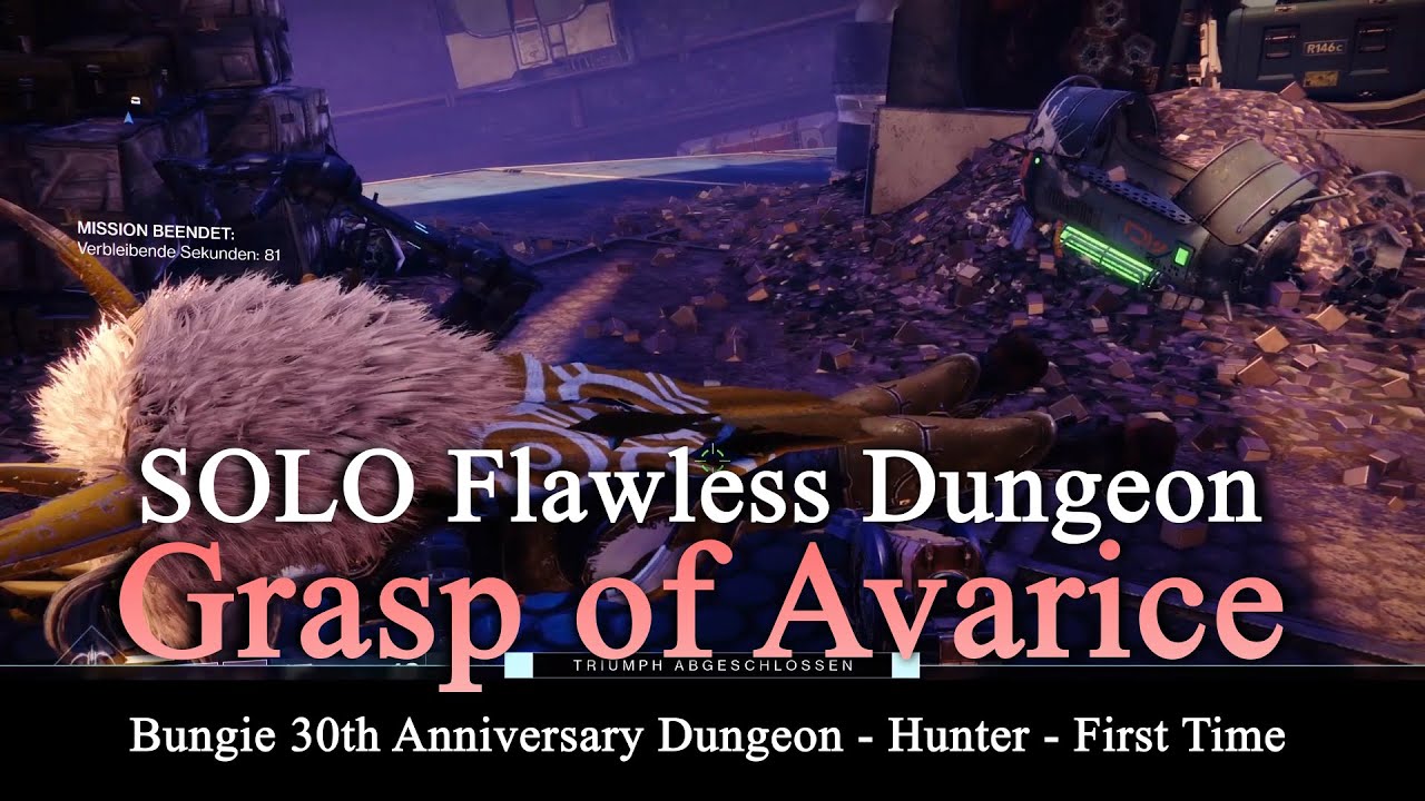 Solo Flawless Grasp of Avarice Dungeon w/ Telesto (Hunter) (Destiny )