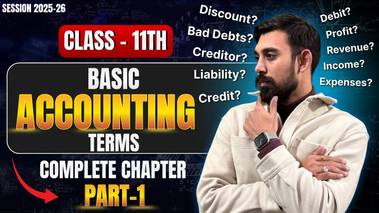 Basic Accounting Terms | Class 11 | Accountancy | Lecture 1