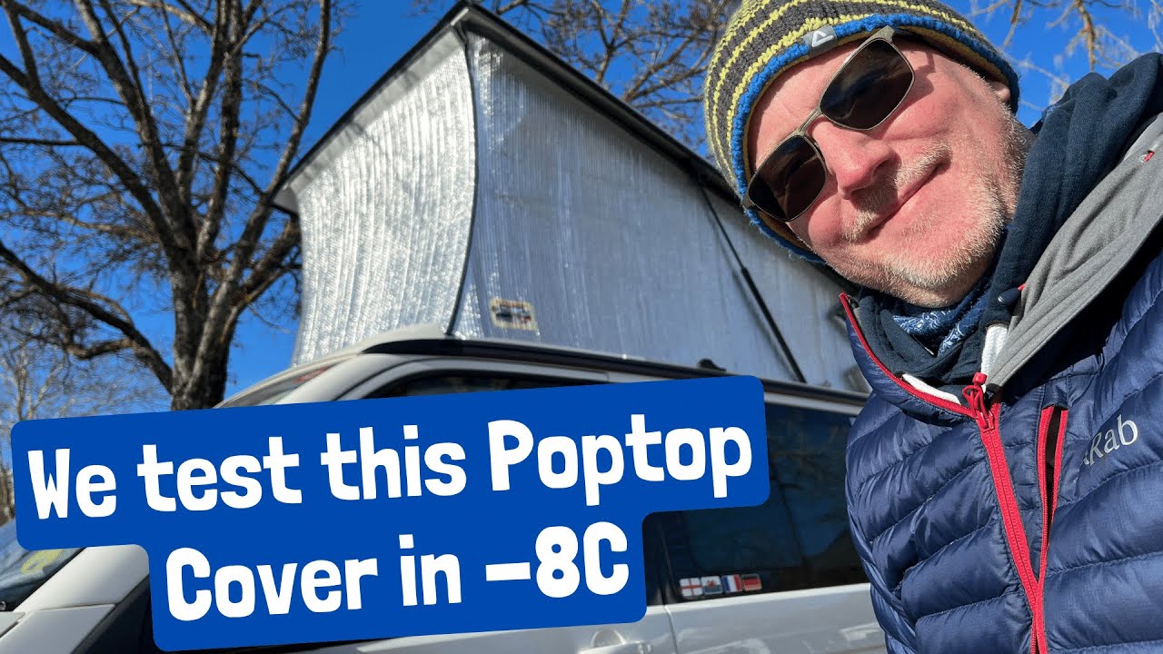 Winter Camping Comfort: Pucer Screens Pop Top Cover tested at -8°C for VW California T6