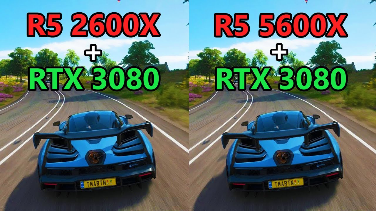 Ryzen 5 2600x vs Ryzen 5 5600x + RTX 3080 - 10 Games tested on 1080p