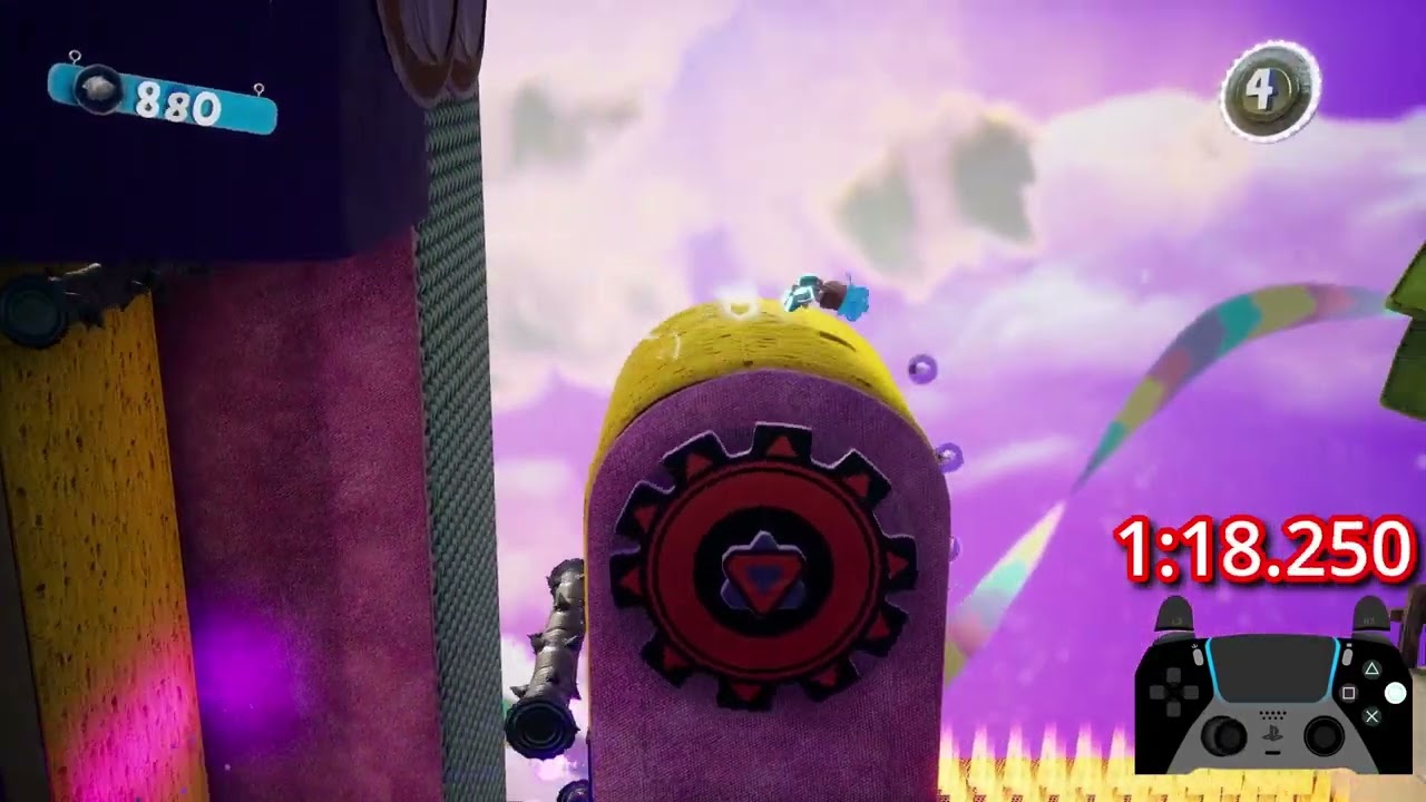 1:54.383 Sackboy A Big Adventure High And Mighty Speedrun WR