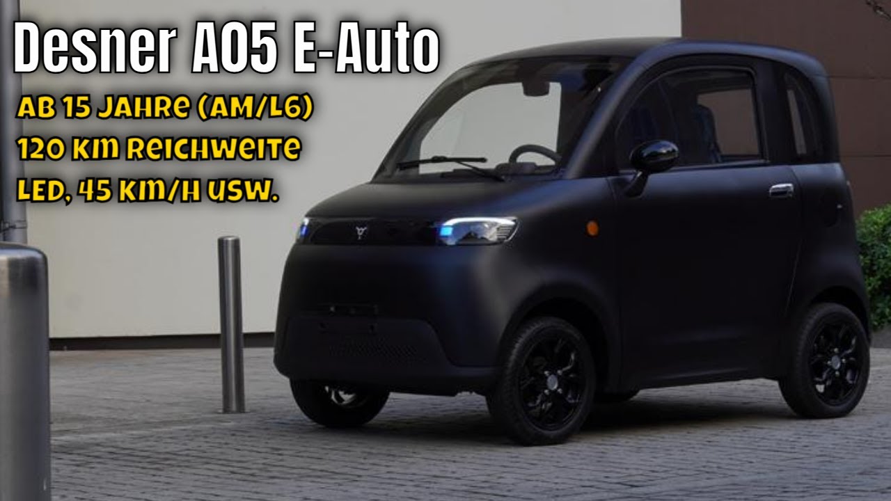 2025 Desner A05: cooler E-Flitzer als Mopedauto (Leichtfahrzeug) für die City (AM/L6)