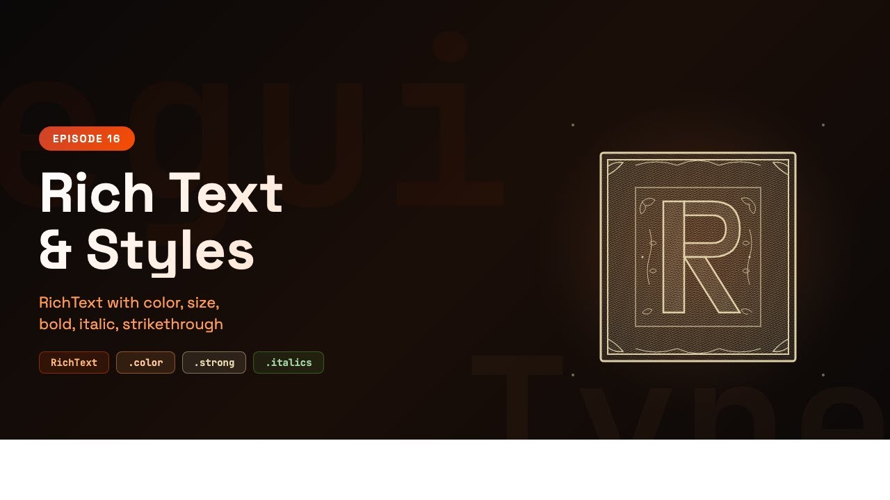 Text Styles App in egui — RichText, Color32 & Formatting, Ep16