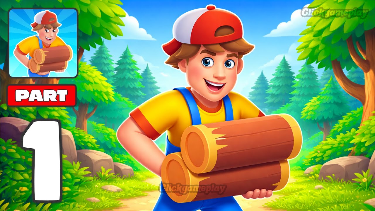 Town Mess - Building Adventure - Gameplay Walkthrough Part 1 - Wood Building Cabins (iOS, Android)