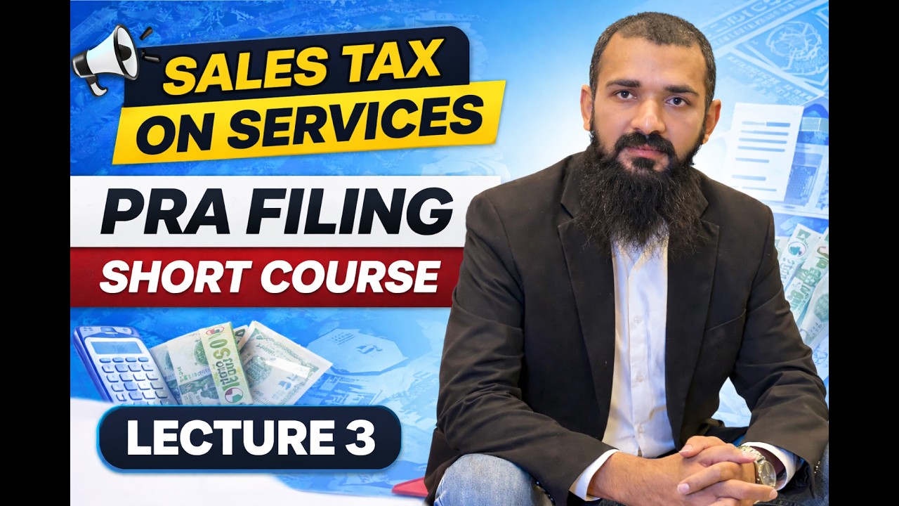 Sales Tax on Services | PRA Filing Course Lecture 3 | PRA Sales Tax Filing | Complete Lecture 3 🔥