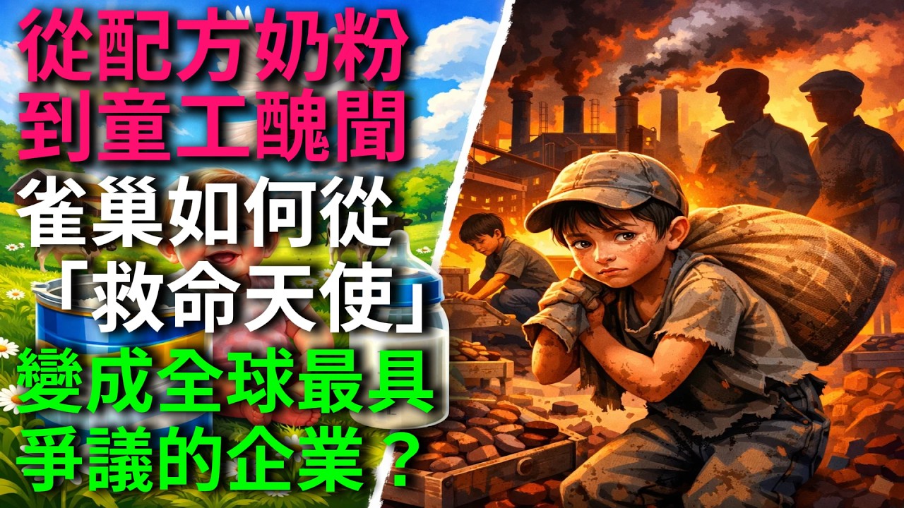 從「救命天使」到「爭議巨頭」，雀巢經歷了怎樣的墮落？這家曾拯救無數嬰兒生命的企業，如今卻深陷配方奶粉醜聞、童工問題等爭議。揭秘雀巢的黑暗一面，顛覆你對它的認知，帶你深入了解背後的醜聞與資本算計。