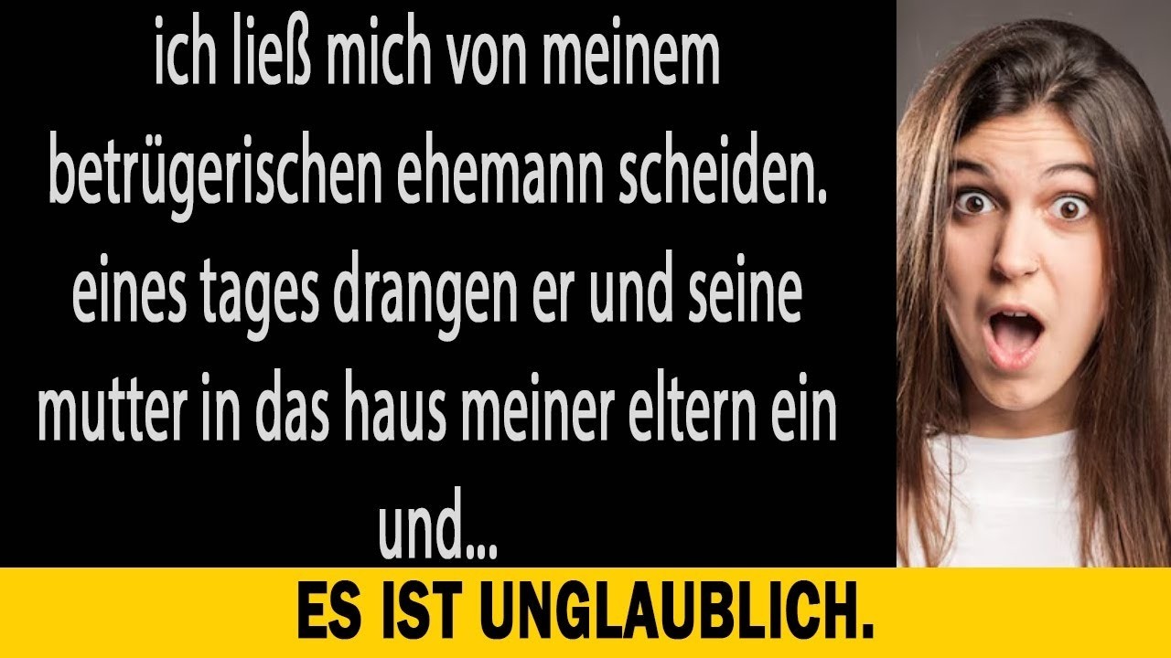 Mann betrog mich mit Freundin – nach Scheidung kehrten er und seine Mutter zurück mit Plan…