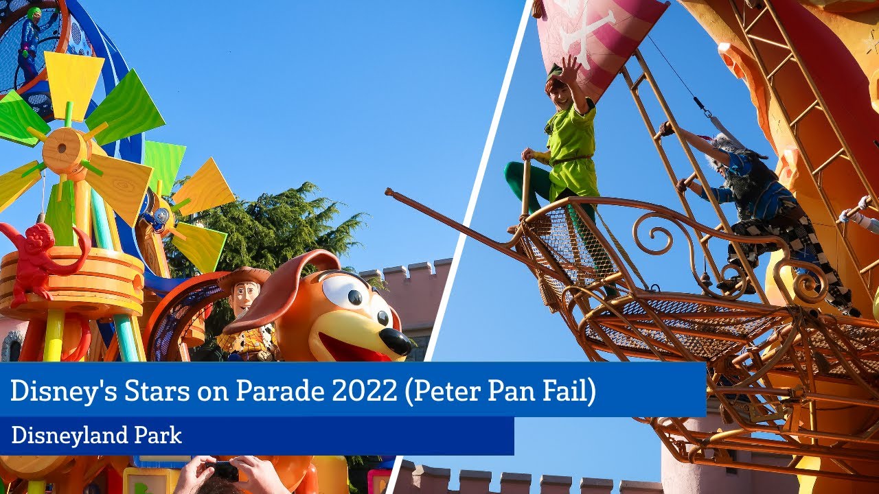 Disneyland Paris - Disney Stars On Parade 2022 - End Music Fail & Peter Pan