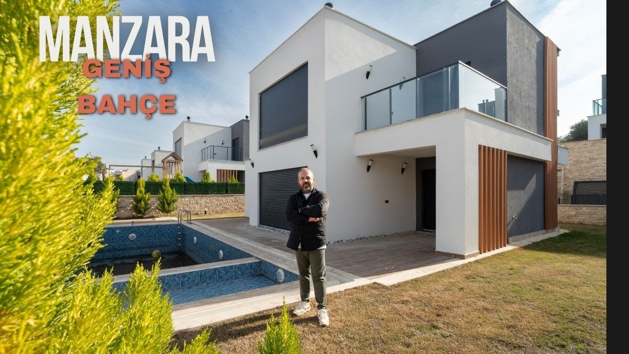 Kuşadası Değirmendere'de Full Deniz Manzaralı Geniş Bahçeli Satılık Villa #188
