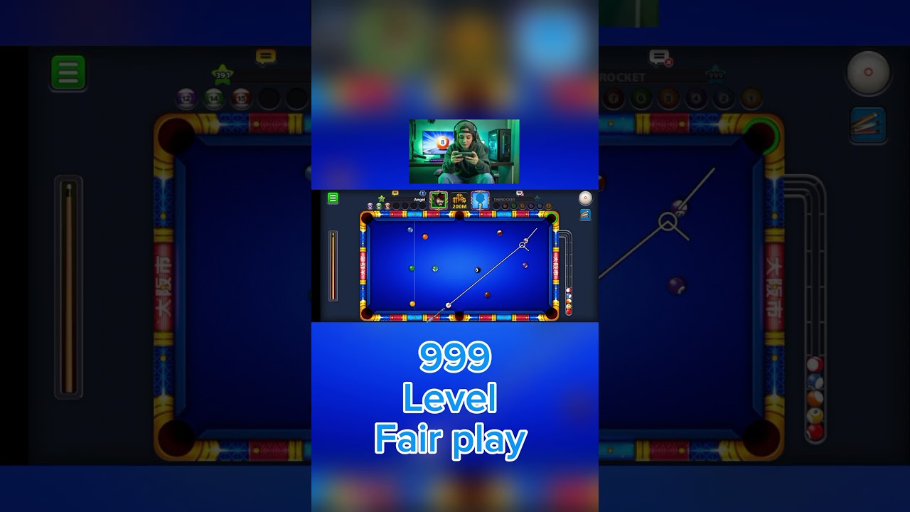 999 level game challenge 8 ball pool game 