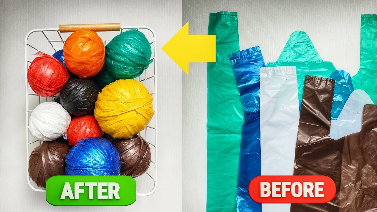 Cara Membuat Benang Rajut Dari Kantong Plastik | PLARN #Plasticyarn #benangrajut #rajutstudio