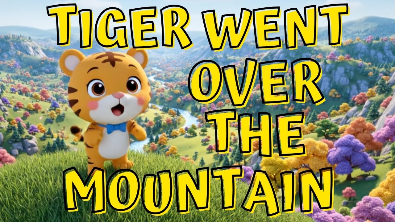 The Tiger Went Over The Mountain | Toddler Learning Songs with Toodle Tiger