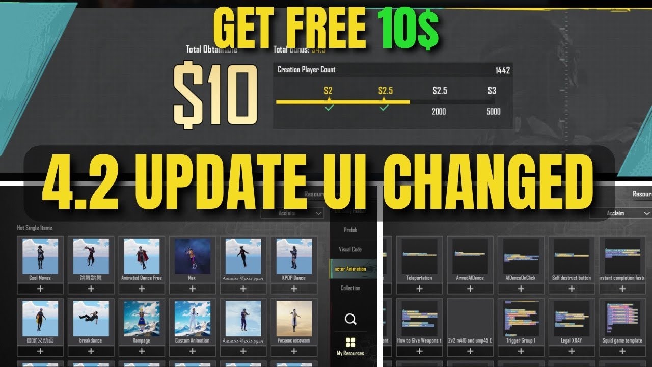 4.2 UPDATE WOW UI EDITOR CHANGES | NEW PREFAB CHANGE 4.2 UPDATE WOW PUBG MOBILE