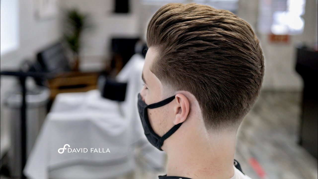 POMPADOUR All-SCISSOR  W/ TAPER -  MEN'S HAIRCUT