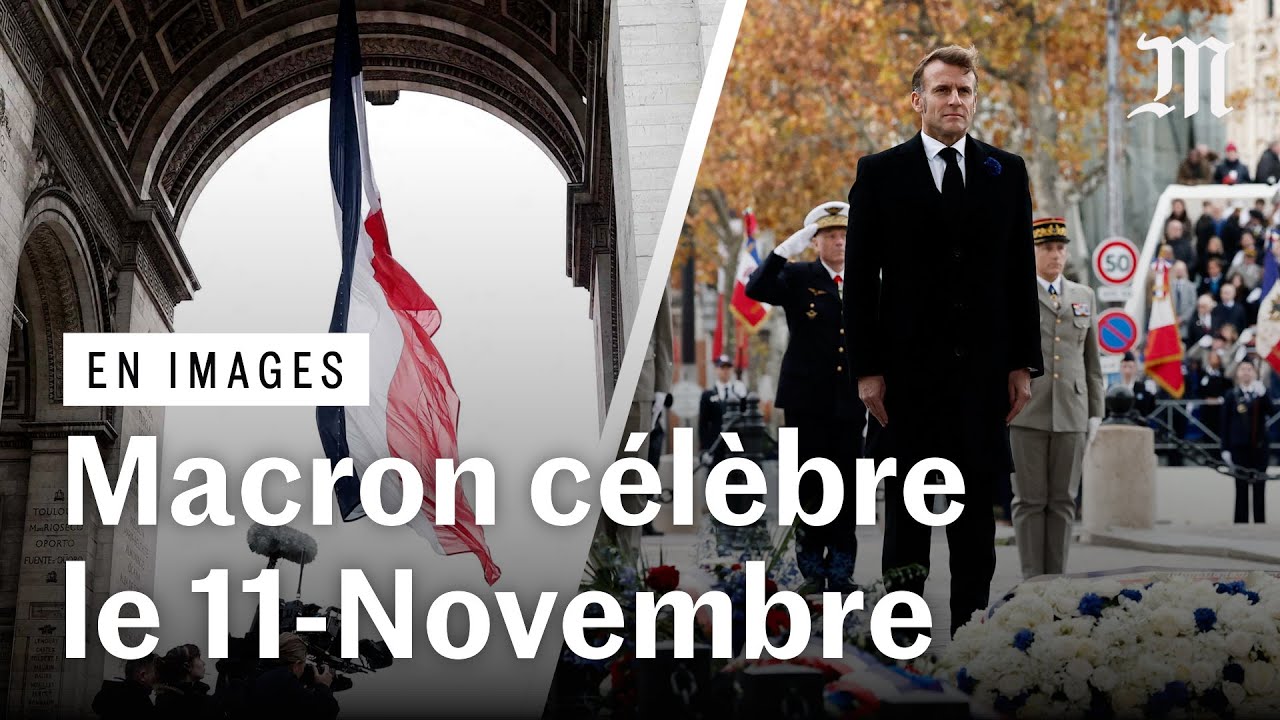 11-Novembre : les images de la c&eacute;r&eacute;monie pr&eacute;sid&eacute;e par Emmanuel Macron