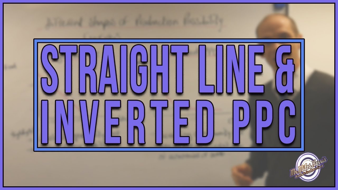 Production Possibility curves: straight line & inverted PPCs