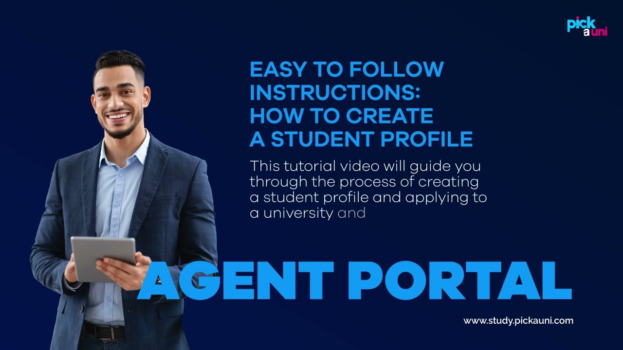 Agent Portal -  How to create a student profile.