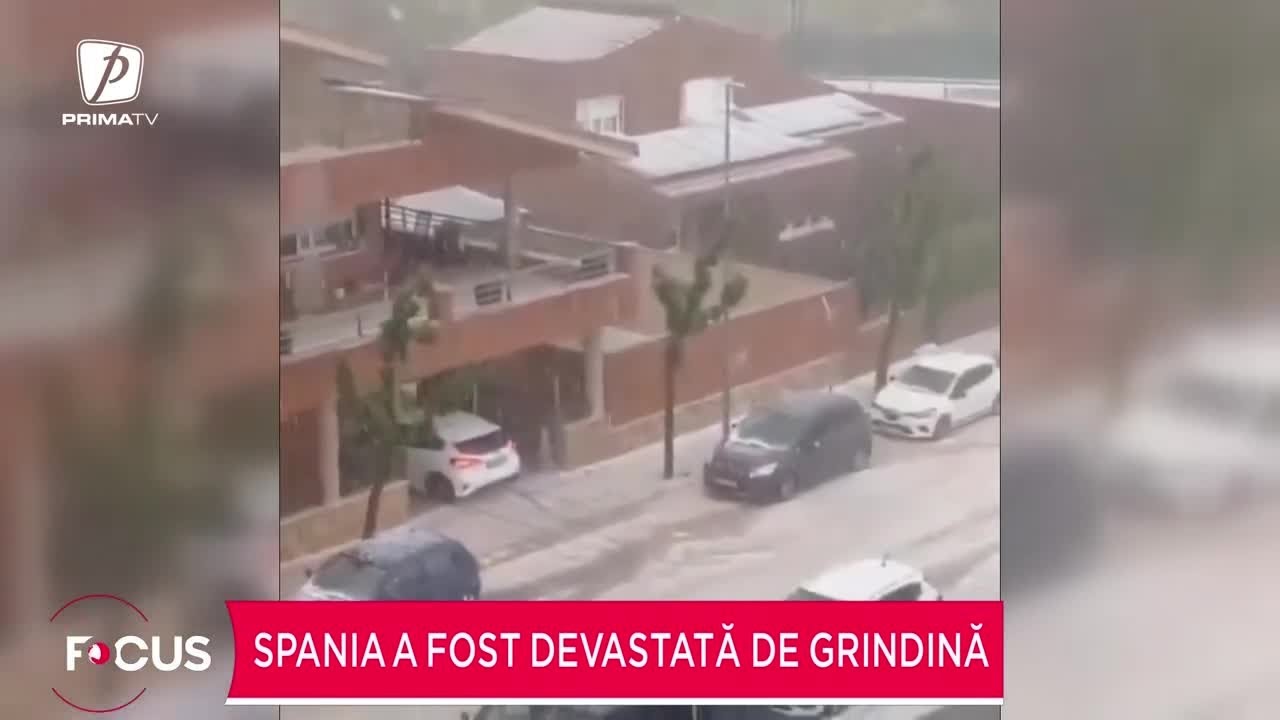 Spania, lovită de grindină uriașă.