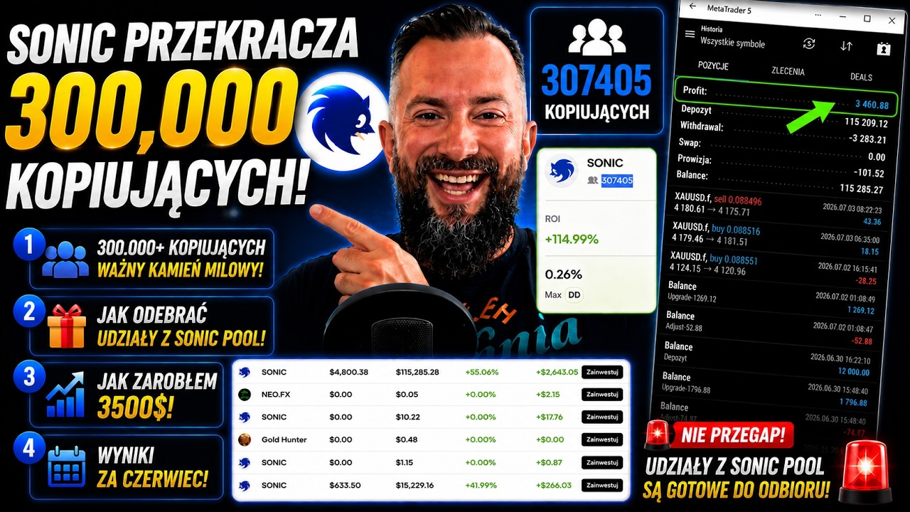 🚀+300 000 os&oacute;b kopiuje Sonic! Jak odebrać udziały + Jak zarobiłęm z nimi 3.5k$ + wyniki za czerwiec
