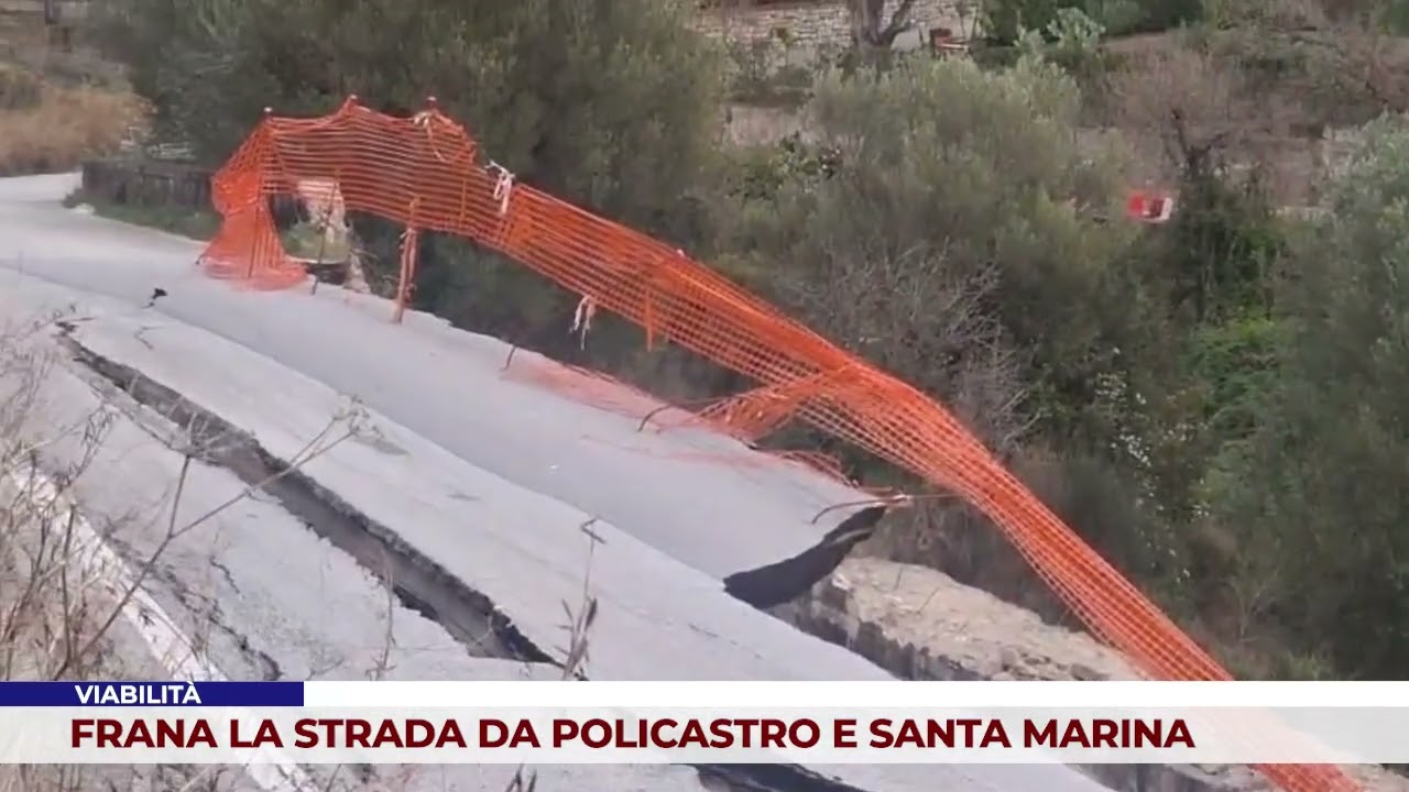 VIABILITÀ. FRANA LA STRADA DA POLICASTRO E SANTA MARINA