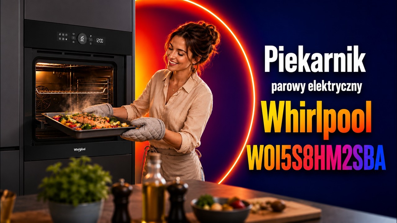 Piekarnik elektryczny parowy Whirlpool WOI5S8HM2SBA &ndash; pizza 310&deg;C, AirFry i Steam+ w jednym