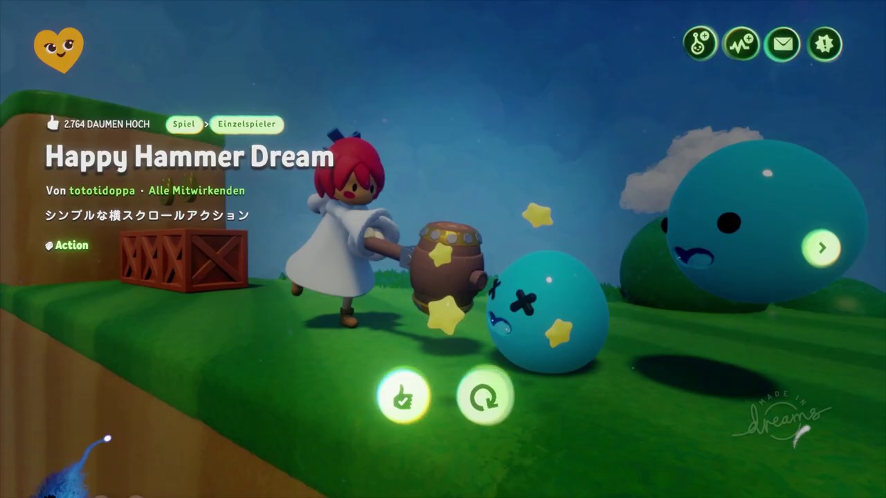 Dreams Creations (PS4) ~ Happy Hammer Dream by tototidoppa