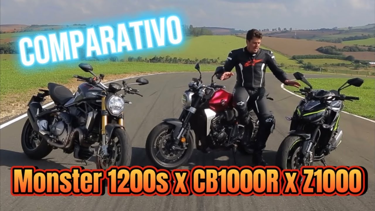 COMPARATIVO | HONDA CB 1000R x KAWASAKI Z1000R x DUCATI MONSTER 1200S