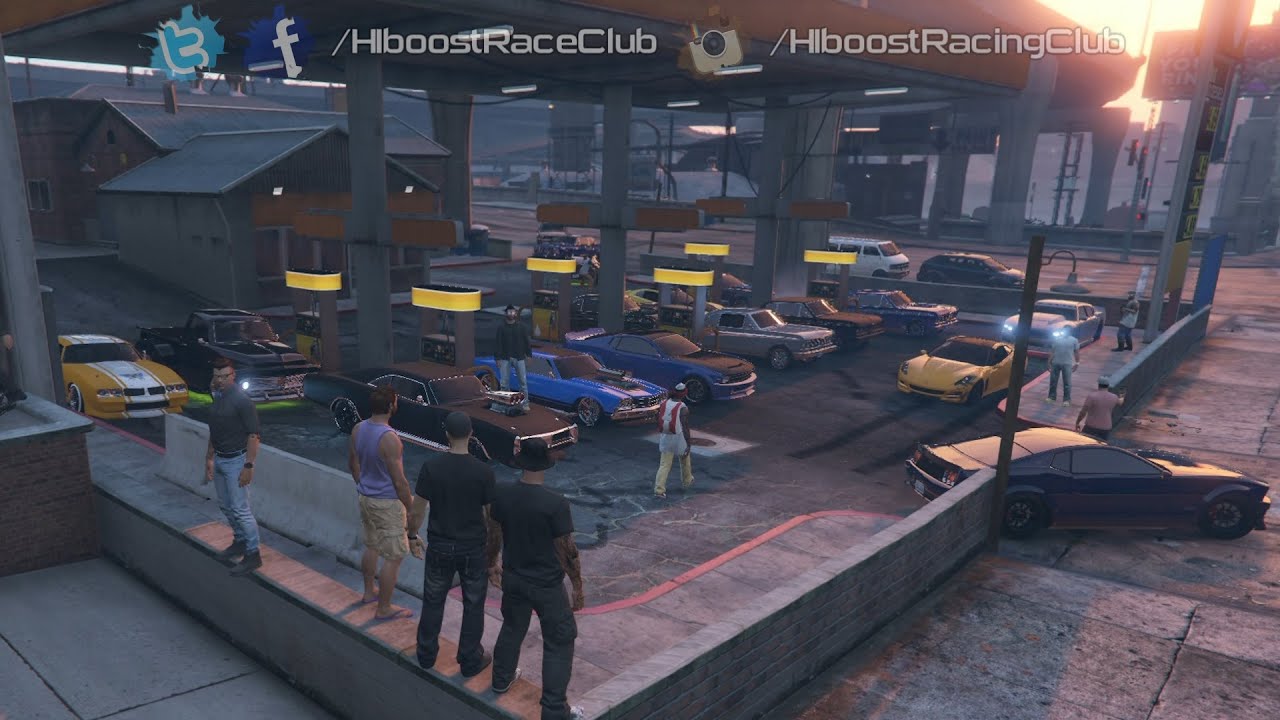 Grand Theft Auto V Online (XB1) | Muscle Car Drag Meet | Grudge Racing, Cruise, Old vs New & More
