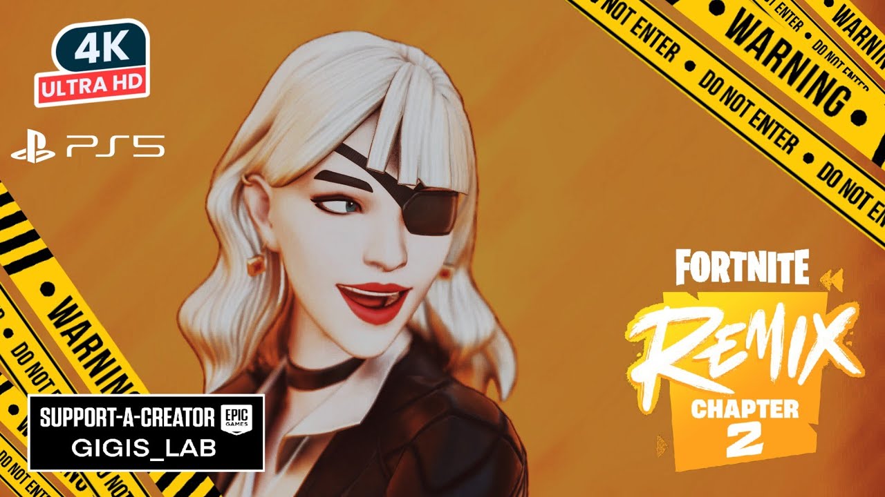 FORTNITE Chapter 2 REMIX SIREN Skin Showcase Before You Buy Gameplay Review PS5 4K HDR
