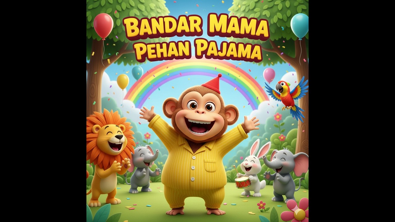 Bandar Mama Pehan Pajama 🐵 | Funny Animal Rhyme for Kids | Nursery Rhymes Hindi