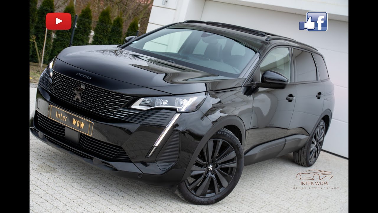 Peugeot 5008 2.0 HDI 180KM# GT #Czarna Podsufitka # Rolety MASAŻ LIFT BLACK EDITION